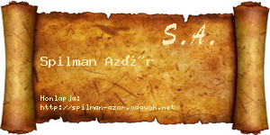Spilman Azár névjegykártya